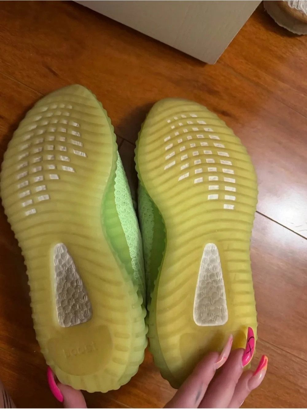 Yeezy Boost 350 V2 Signal Green Primeknit Sneakers